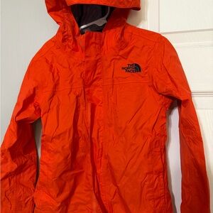 The North Face Orange Hooded Packable Rain Jacket